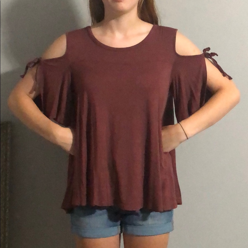 Pebble and Stone off the shoulder top